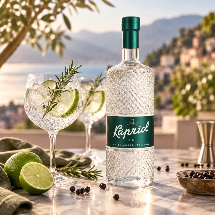 Kapriol Gin met gin-tonic, limoen en rozemarijn