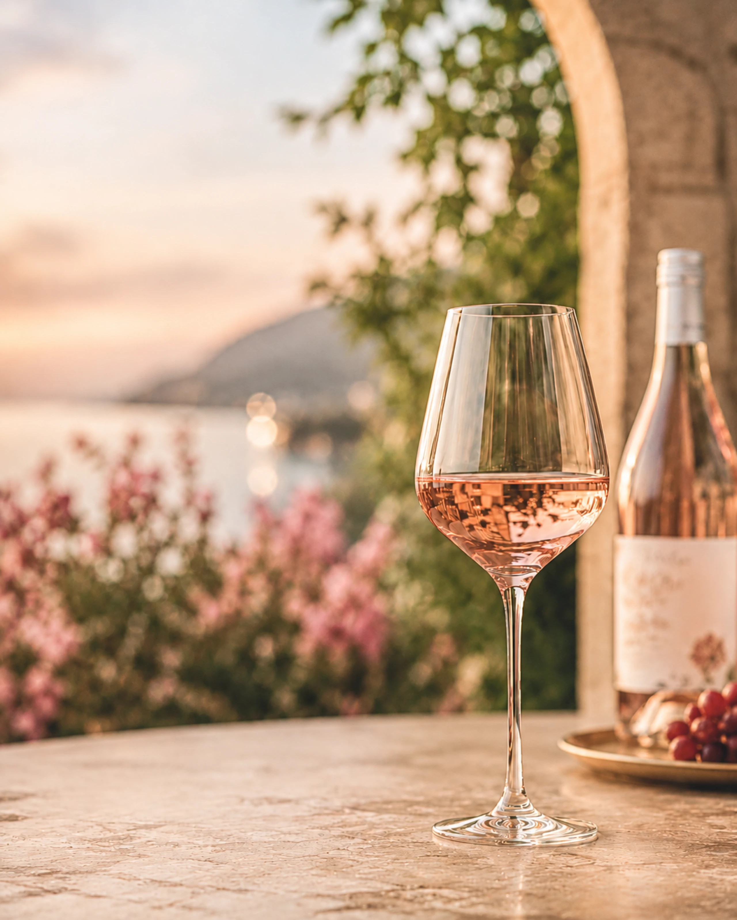 Rosé wijnen in een sfeervolle omgeving